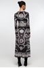 Picture of Peace And Chaos Philosophy Long Dress - Velvet